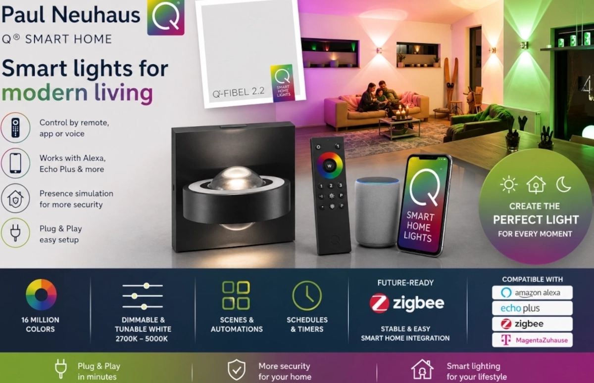 Paul Neuhaus Q® Smart Home – slimme lampen en lichtbronnen voor een modern huis