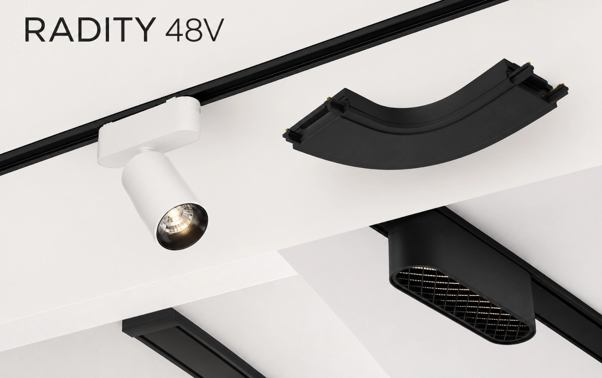 RADITY van Maytoni – modern magnetisch 48 V-railverlichtingssysteem