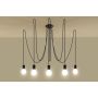 Sollux EDISON SL.0371 Hanglamp 5x60W/E27