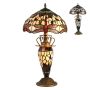 Prezent TIFFANY XXII. 1710 Lampe de table 2x60W/E27|1x7W/E14 IP20