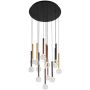 Italux Alinos PND-24019-14A-BK Hanglamp 14x58W/LED 3000K 4410lm IP20