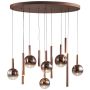 Italux Camino PND-24038-12B-COPP Suspension lumineuse 12x60W/LED 3000K 2469lm IP20