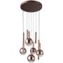 Italux Camino PND-24038-9A-COPP Hanglamp 9x54W/LED 3000K 2112lm IP20