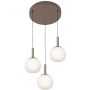 Italux Montes PND-02217-3-BRO Suspension lumineuse 1x18W/LED 3000K/4000K/6000K 2200lm IP20