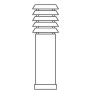 Norlys ALTA 293BC Vloerlamp 1x9W/E27 IP65