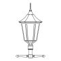Norlys MODENA 3012BD Luminaire pour lampadaire 1x9W/E27 IP54
