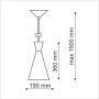 Polux MODERN 305466 Suspension lumineuse 1x20W LED/E27 IP20