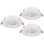 Eglo BARRANCO 902262 Spot encastré 3x4.5W/LED 2700K, 4000K, 6500K 3X450lm ip20