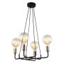 Italux BETTY MDM-3901/4 BK+BRO Hanglamp 4x40W/E27 IP20