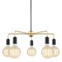 Italux MALENE MDM3386/5 BK+GD Kroonluchter 5x40W/E27