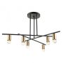 Italux NORMANI MDM3658/6 BK+BRO Lustre 6x60W/E27