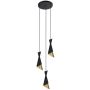 Italux MALIA PND-85949-3 BK+GD Suspension lumineuse 3x40W/E27 IP20