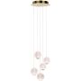 Italux ROSARIO PND-12220121-5A-GD Hanglamp 5x21W/LED 3200K 1400LM IP20