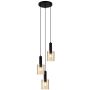 Italux SARDO RAIN PND-5581-3A-BK+RNAMB Suspension lumineuse 3x40W/E27 IP20