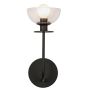 Elstead Lighting Sylvia ALM-SYLVIA-1WB-BK-CL Wandlamp 1x40W/E14 IP20