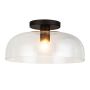 Elstead Lighting Sylvia ALM-SYLVIA-SF-BK-CL Lampe de plafond 1x60W/E27 IP20
