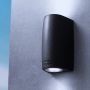 Fumagalli Marta FMG-MARTA90-2LT-BLK Wandlamp 2x6W/GU10 4000K-2700K 732lm IP55