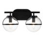 Hinkley Hollis HK-HOLLIS2-C-BK-BATH Applique murale 2x60W/E14 IP44