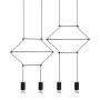 King Home FLUSSO LINE JD0032-4P Suspension lumineuse 4x3W/G9 3000K 960LMLM IP20