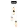 Italux Balos PND-94921-4R-BK Suspension lumineuse 1x19W/LED 3000K 1400lm IP20