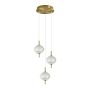 Italux Corado PND-81418-3-BK-GD Hanglamp 1x12W/LED 3000K 1084lm IP20
