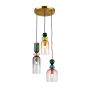 Italux Manso PND-37462-3A-MC-GD Hanglamp 3x40W/E14 IP20