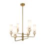 Italux Santos PND-95331-6-BRSS Plafondlamp 6x40W/G9 IP20