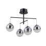 Italux Velada PND-34381-4-BK Hanglamp 4x20W/LED 3000K 1810lm IP20
