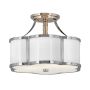 Quintiesse CHANCE QN-CHANCE-SF-S-PN Plafondlamp 2x60W/E27