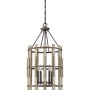 Quoizel WOOD HOLLOW QZ-WOOD-HOLLOW-4P Hanglamp 4x60W/E14
