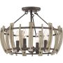 Quoizel WOOD HOLLOW QZ-WOOD-HOLLOW-SF Plafondlamp 4x60W/E14