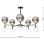 Dar Lighting Takara TAK2354-03-24 Plafondlamp 10x20w/g9 ip20