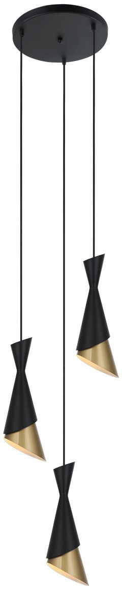 Italux-Malia-PND-85949-3 BK+GD-ITXPND-85949-3 BK+GD