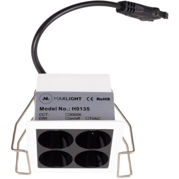 Maxlight X-LINE H0135 Spot encastré 4x5w/led 3000k 350lm ip20