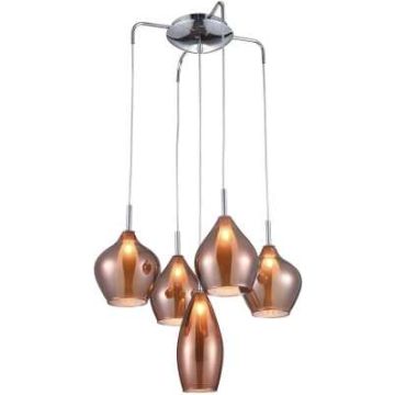 AZzardo AMBER MILANO 5 AZ3172 Suspension lumineuse 5x40W/G9 IP20