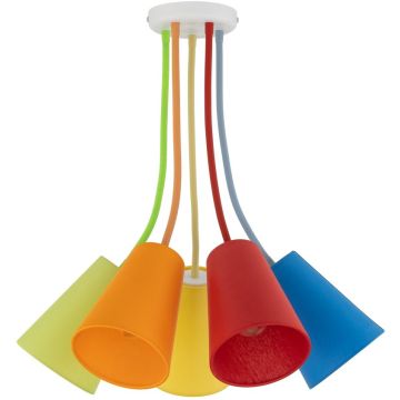 TK Lighting WIRE COLOUR 2107 Plafondlamp 5x60W/E27