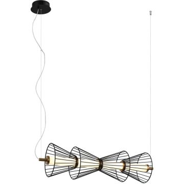 Italux Sanke PND-63849-4-BK Hanglamp 1x15W/LED 3000K 600lm IP20