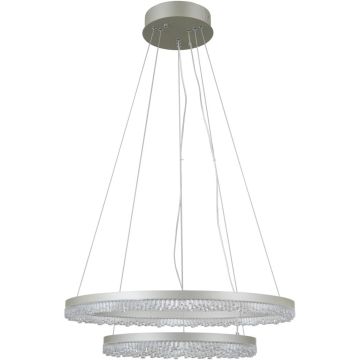 Italux Barlo PND-34526-2L-SILV Hanglamp 2x36W/LED 3000K/4000K/6000K IP20