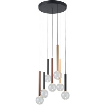 Italux Alinos PND-24019-7A-BK Suspension lumineuse 7x28W/LED 3000K 2205lm IP20
