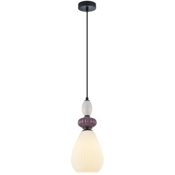 Italux Domali PND-36816-1C-BK-WH Hanglamp 1x40W/E27 IP20