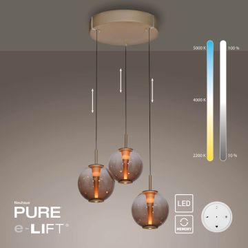 Paul Neuhaus PURE E-Infinity 2222-97 Hanglamp 3x7W/LED 2200-5000k 560lm ip20