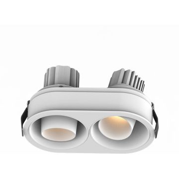 Zambelis RECESSED SPOT LED S175 Inbouwspot 2x10W/led 3000K 1440lm IP44