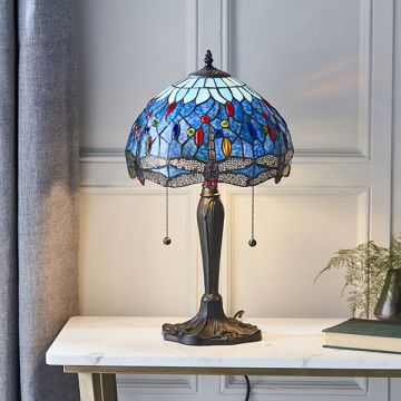 Endon DRAGONFLY BLUE 64090 Lampe de table 2x60W/E27 IP20