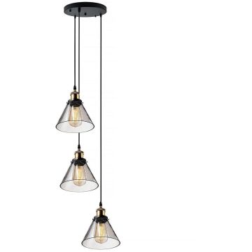 Altavola Design NEW YORK LOFT LA034/CO3_smoky Hanglamp 3x40W/E27 IP20