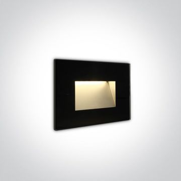 One Light The Glass Face 68076/B/W Lampe d'escalier encastrée 1x3W/LED 3000K 200lm IP65