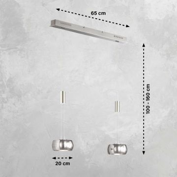 Fischer&Honsel Colette 60989 Suspension 2x9W/LED 2700K 1900 lm IP20