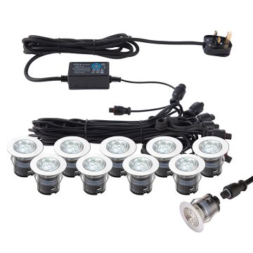 Endon IKONPRO CCT 76616 Inrijlamp 10x0,75W/LED 6500K/20000 280LM IP67