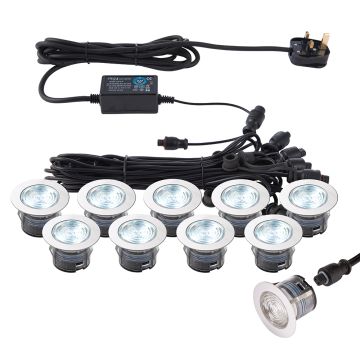 Endon IKONPRO CCT 76617 Inrijlamp 10x0,75W/LED 6500K/20000 410LM IP67