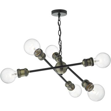 Dar Lighting BRIGADE BRI0654 Suspension lumineuse 6x60W/E27 IP20