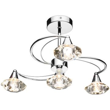 Dar Lighting LUTHER LUT0450 Lampe de plafond 4x40W/G9
